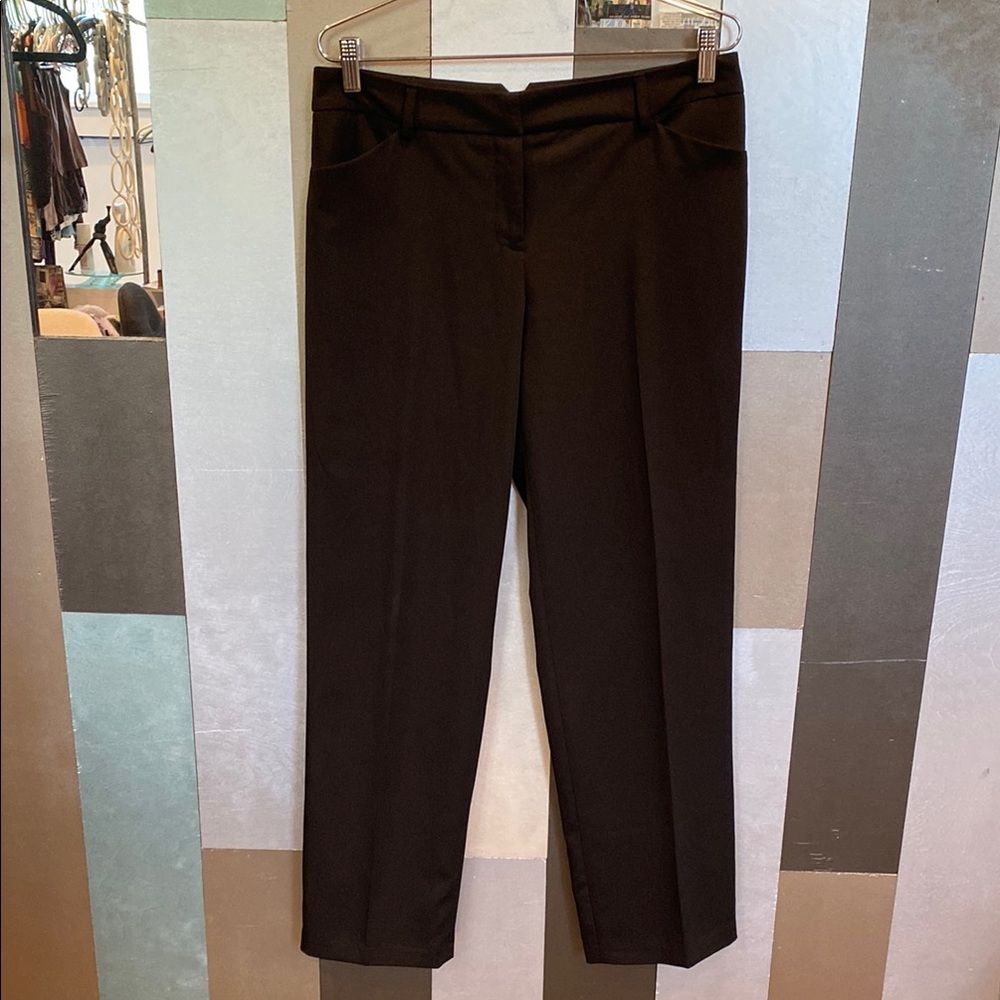 NWOT IN STUDIO Classic Black Straight Leg Trousers Women's Pants